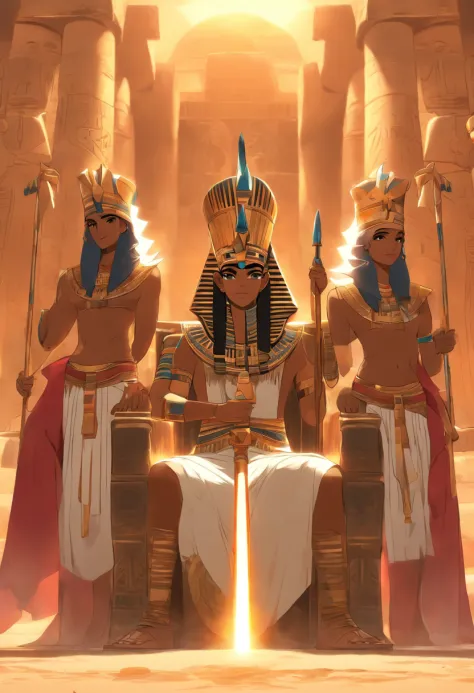 (((egyptian crown))) best quality, very high resolution, 4k detailed cg, master piece, egyptian mythology,osiris, sun,ancient eg...