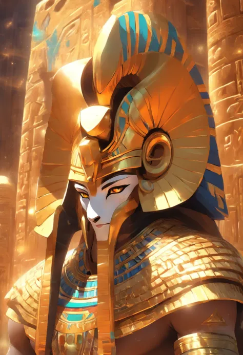 (((khnum))) best quality, ultra-high resolution, 4k detailed cg, masterpiece, egyptian god, ram's head, egyptian mythology, egyp...