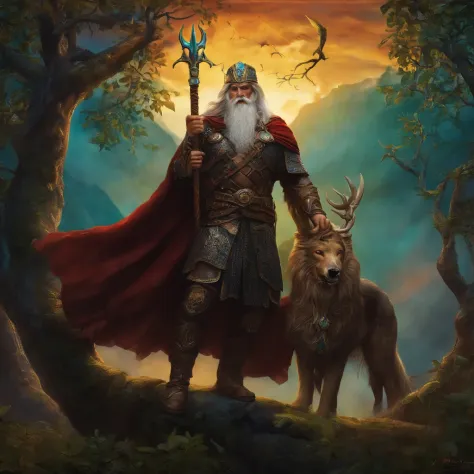 odin hanging from a tree pierced by a spear