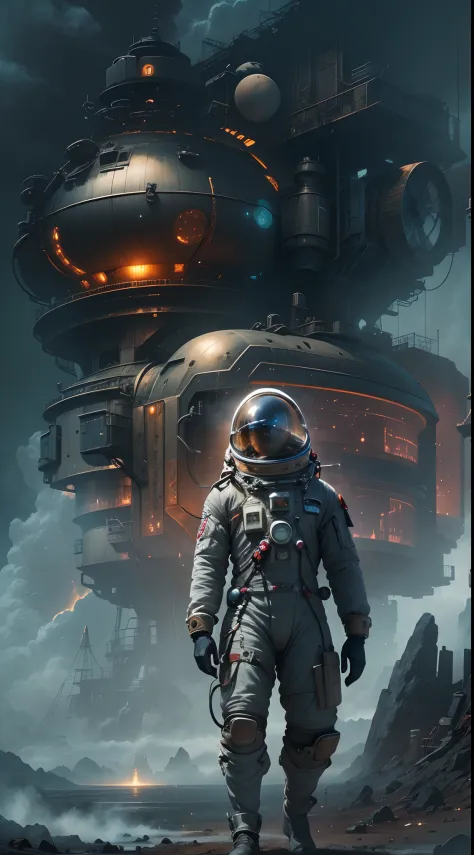 (best quality,4k,8k,a high resolution,masterpiece:1.2),(realistic,photorealistic,photo-realistic:1.37),astronaut,steam punk,film...