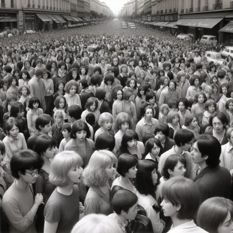 in 1969 crowded paris