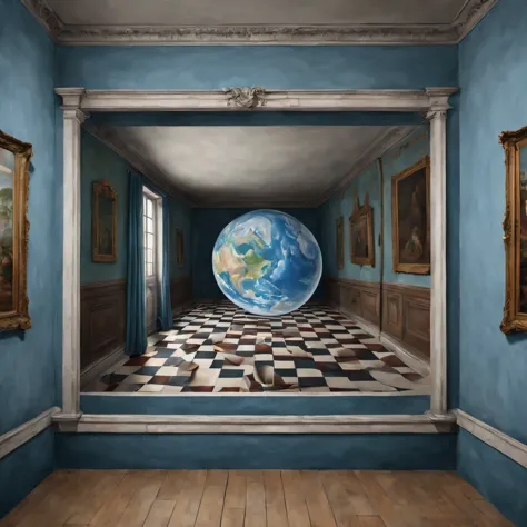 trompe l'oeil,three-dimensional,3d,hallucination,masterpiece,reality