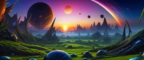 alien planet sunrise time