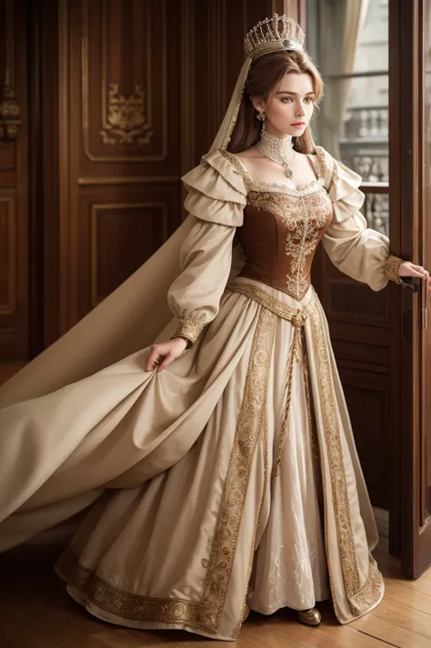 fictional brown polish queen in antique clothing