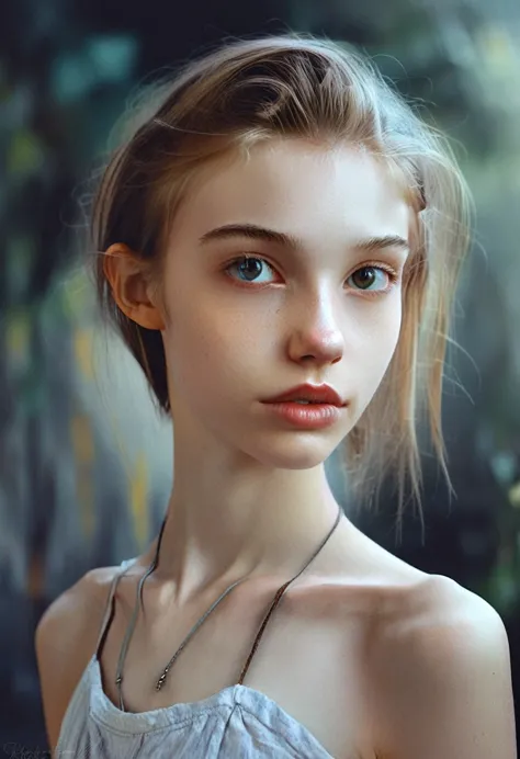 (кинематографическое фfromо: 1.3) from (really: 1.3), (comfortable: 1.3) beautiful 12 year old girl, (difficult messy bun of lig...