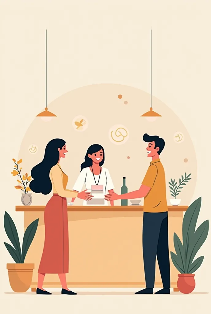 hospitality industry simple illustration