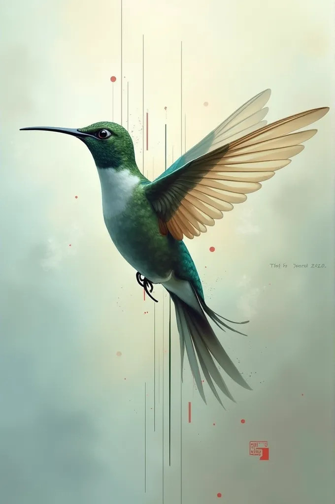 abstract hummingbird