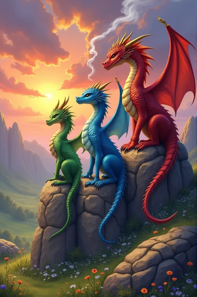 sitting dragons to print