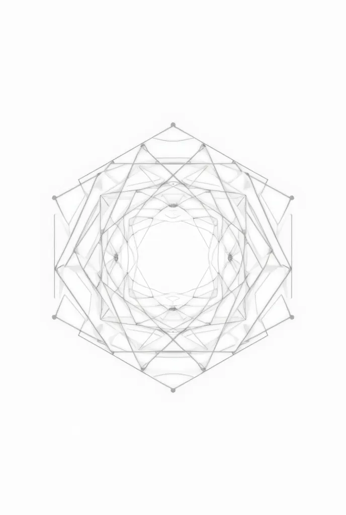 10 math geometry inside one another. background should be white and no fill colors.