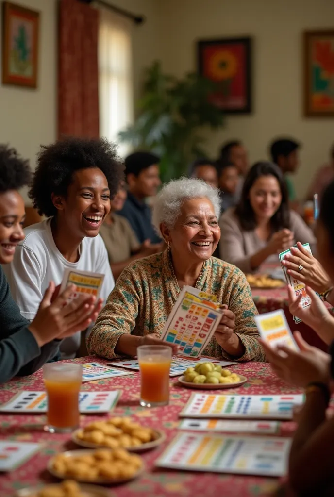 friends playing bingo game and the use the word "friends bingo" specifically in the video and make the community or peoples ethi...