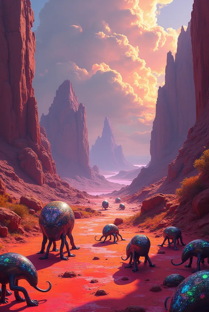 life on other planets: imagine and paint what life might look like on an exoplanet. poster add alein creatures and ground looks ...