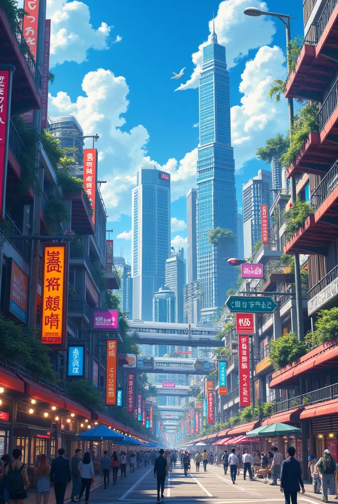 a japanese anime city!