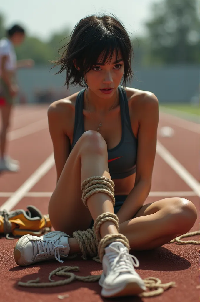 cute track girl tied up