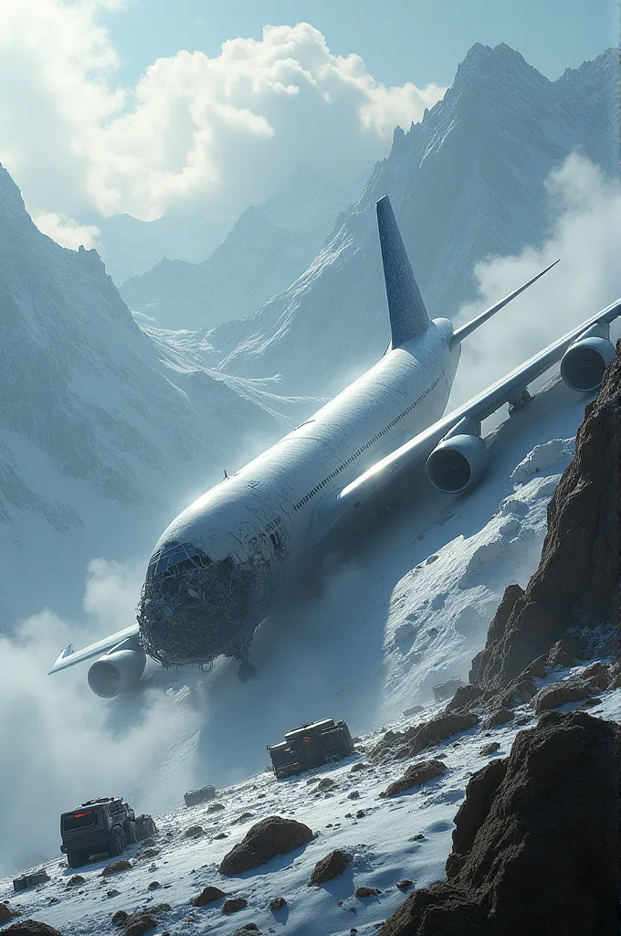 747 that crashed onto a mountain