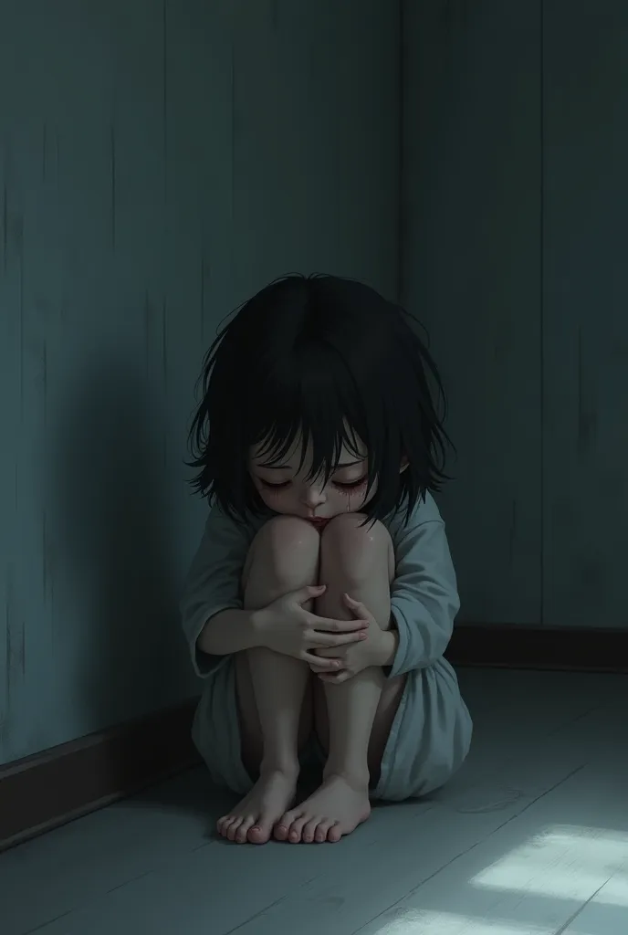 crying lonely girl