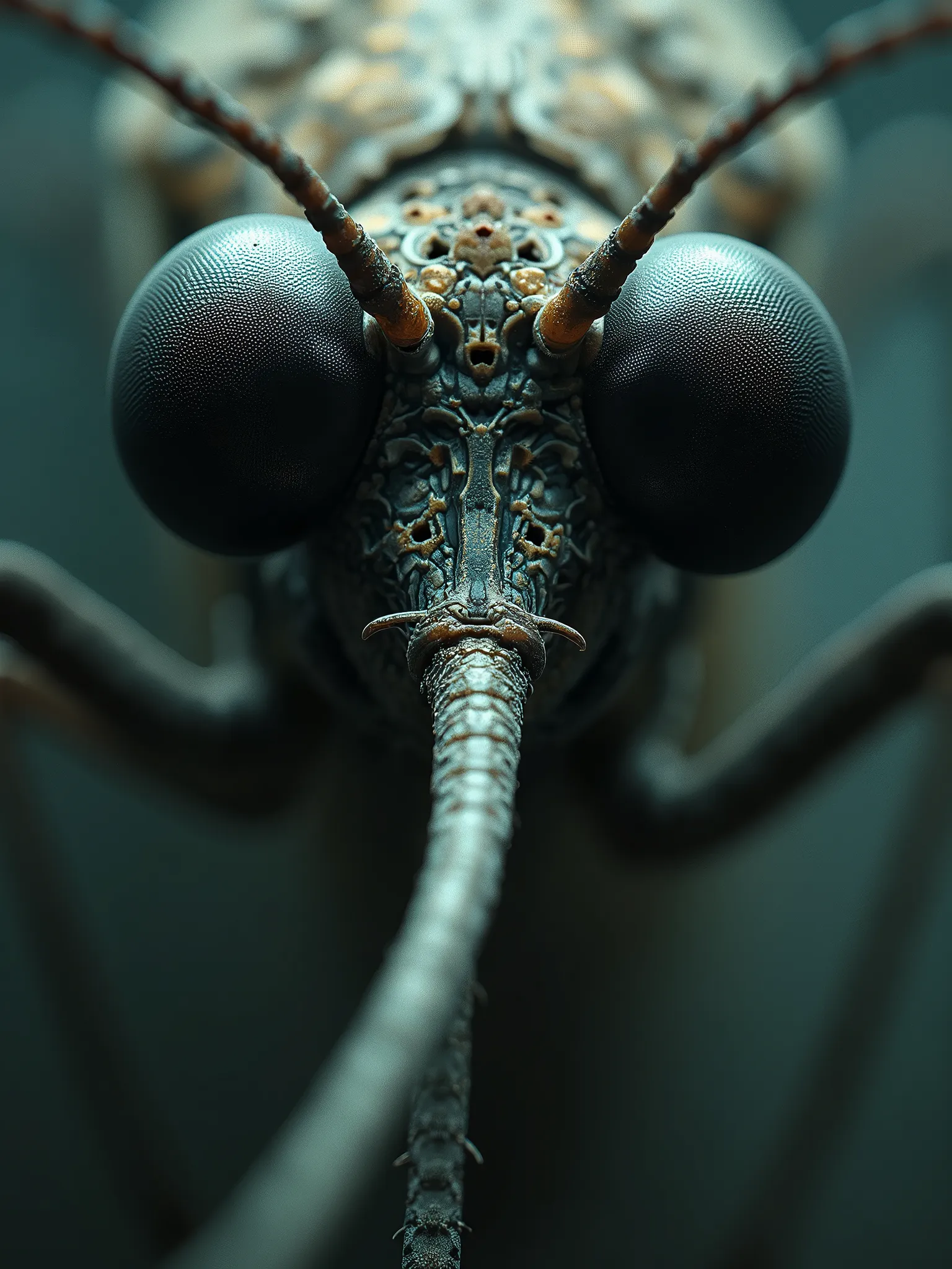 optical illusions with the face of a terrifying mosquito close-up hyperrealistic 8k