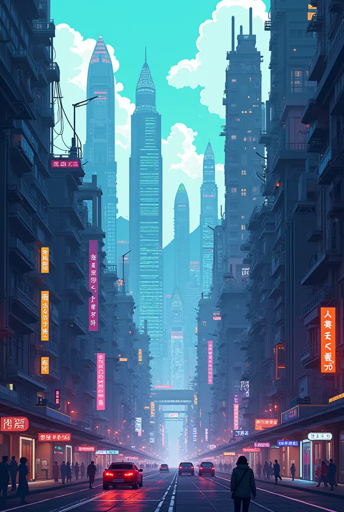 pixel style，a hong kong cyber city,8k