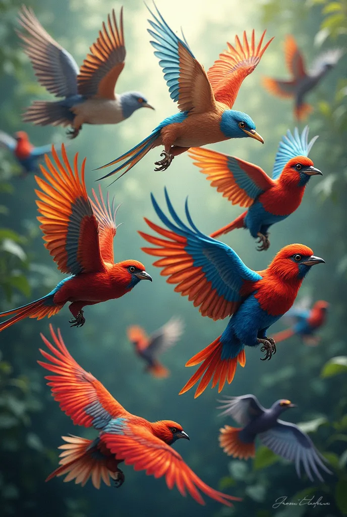 birds of many colors