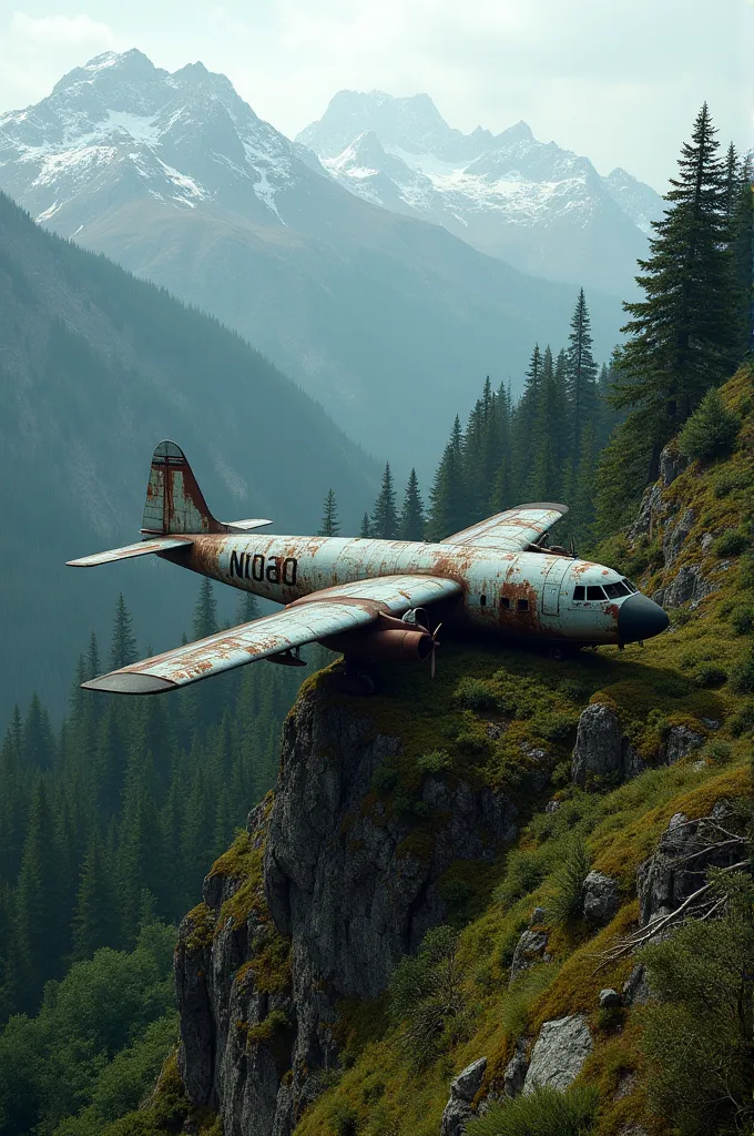 you can spawn an abandoned warplane on a mountain peak in a forest