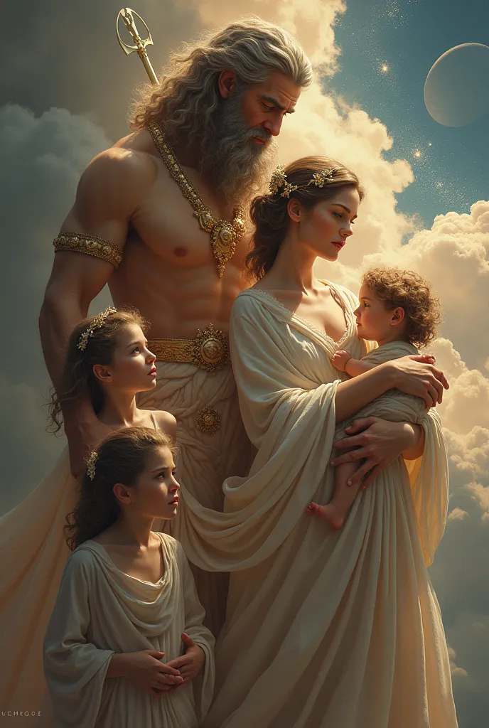 rhea with cronus and their children