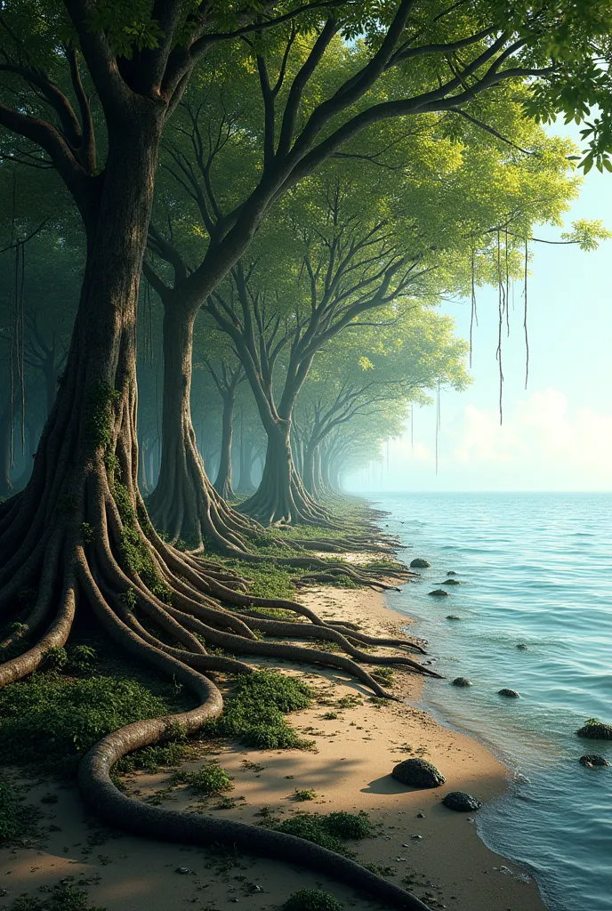 mangrove forest, from the bay of jiquilisco el salvador, without flooding