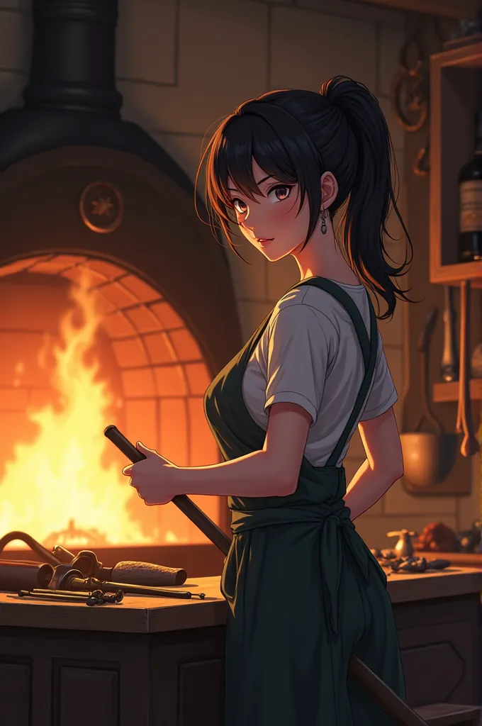 a female blacksmith, anime that is cute but mature