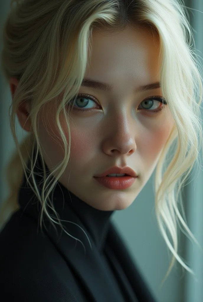 asian blonde light eyes