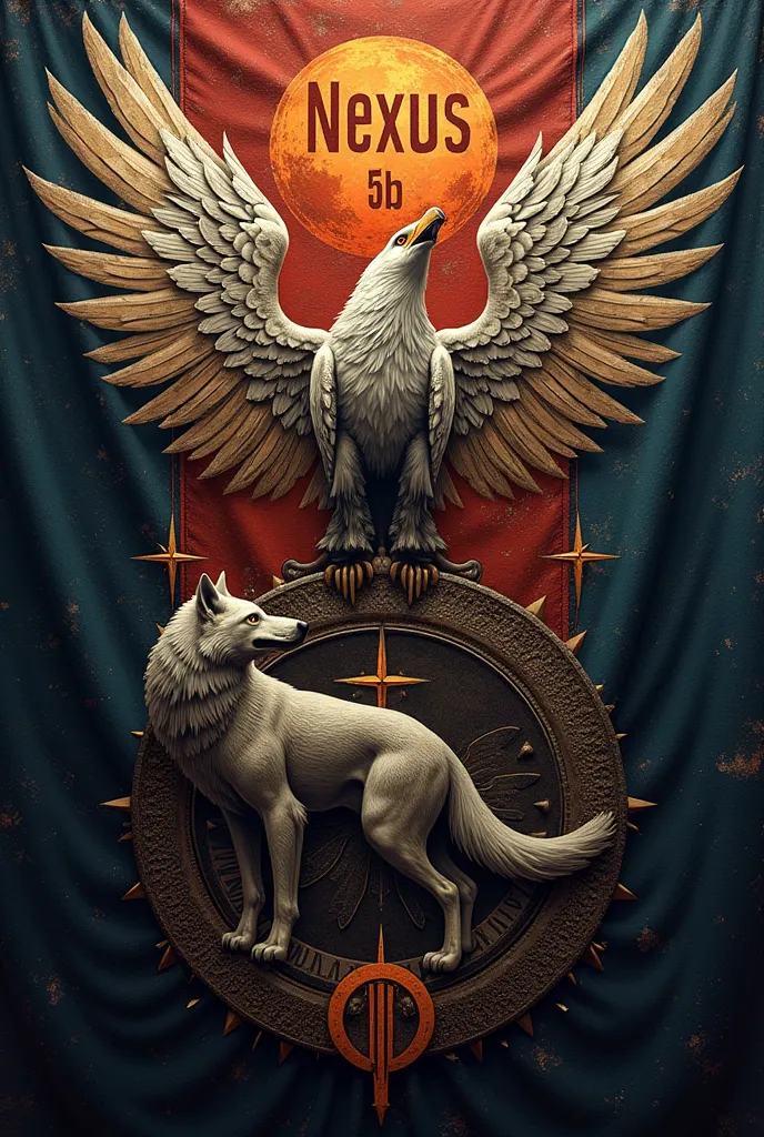 flag with a wolf and an eagle, that has the word nexus 5b