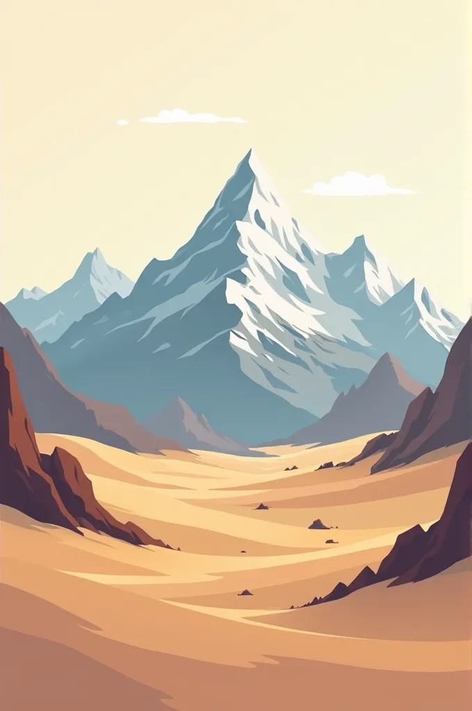 logo with desert and mountain behind