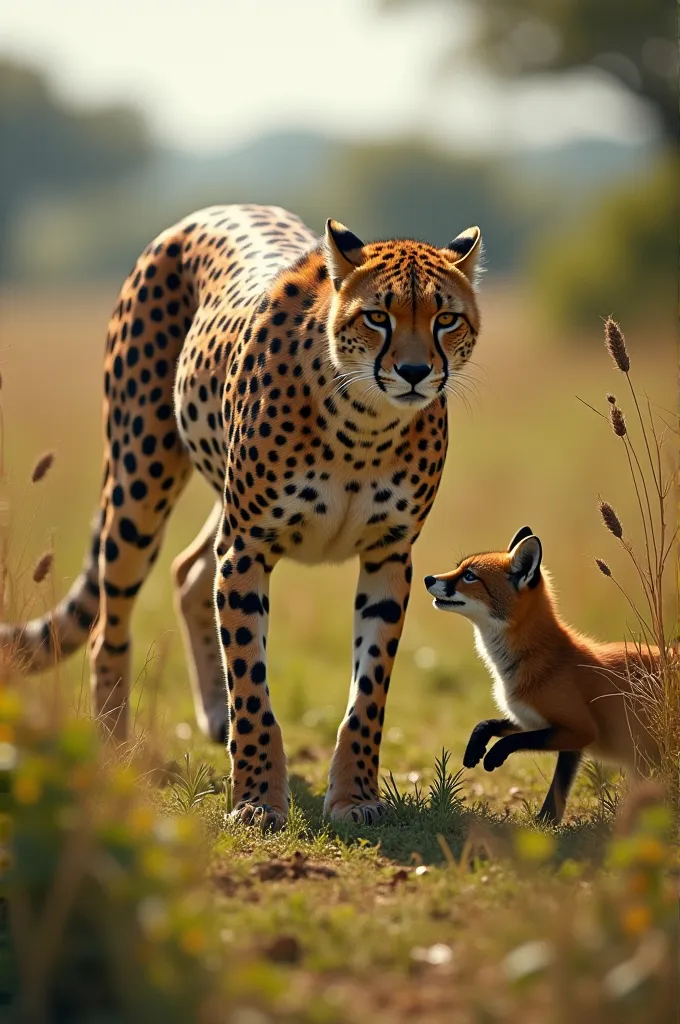 cheetah and fox