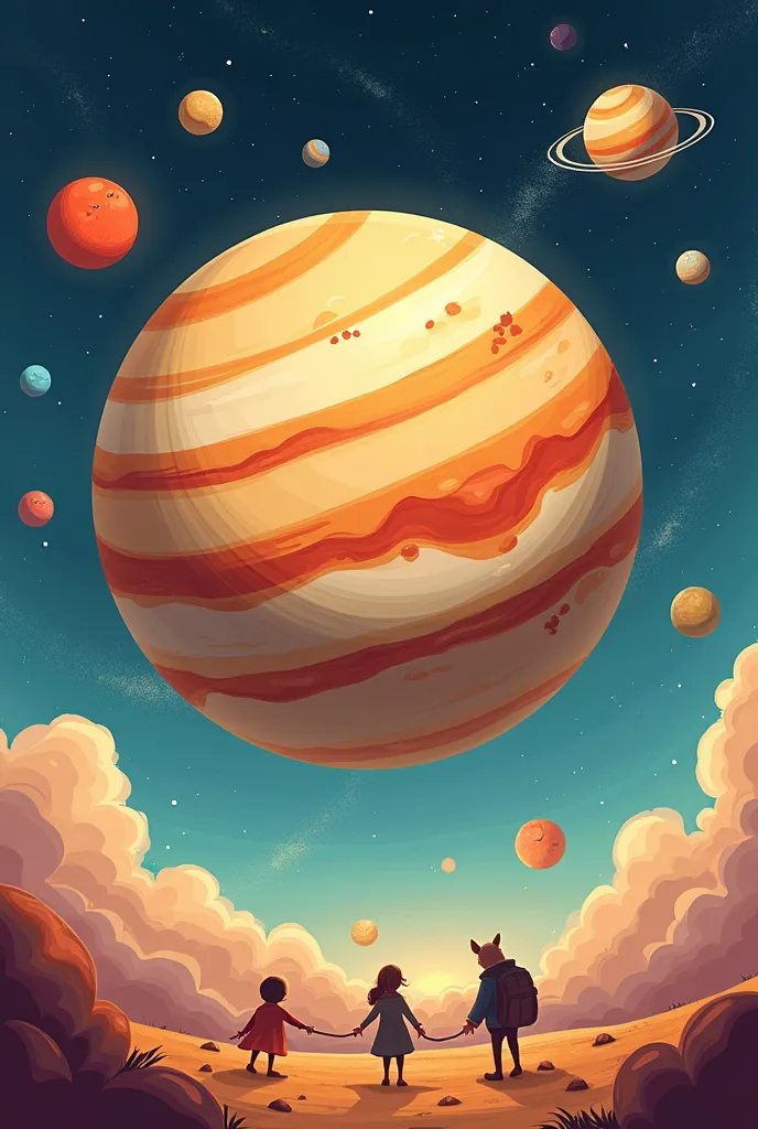 jupiter, the giant of the solar system, had a big red spot, and many moons.  although its size worried him, he took care of all ...