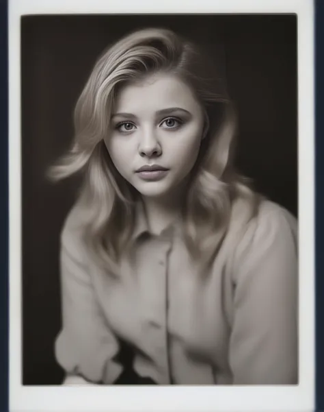 a black and white photo of a woman with long hair